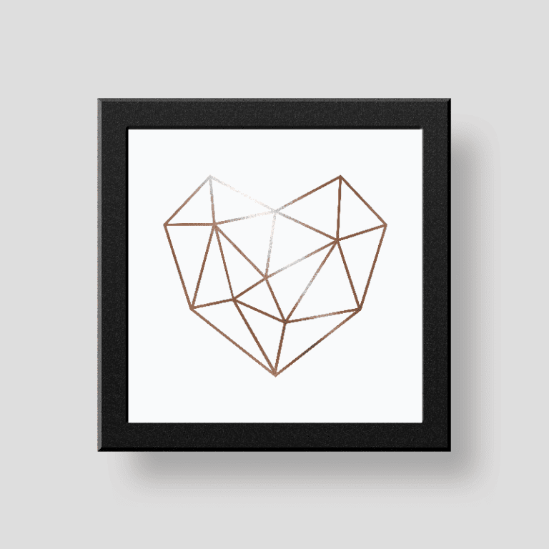 Heart wall/desk décor frame