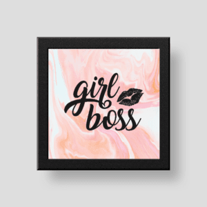 Girl boss wall/desk décor frame