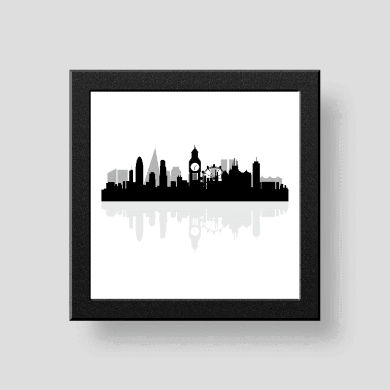 London skyline wall/desk décor frame