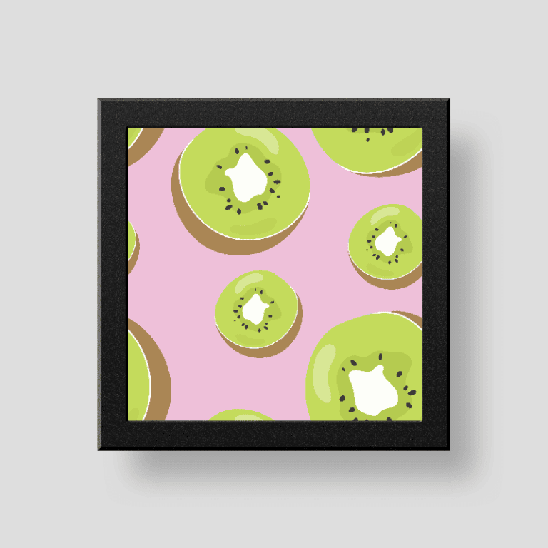 Kiwi pattern wall/desk décor frame