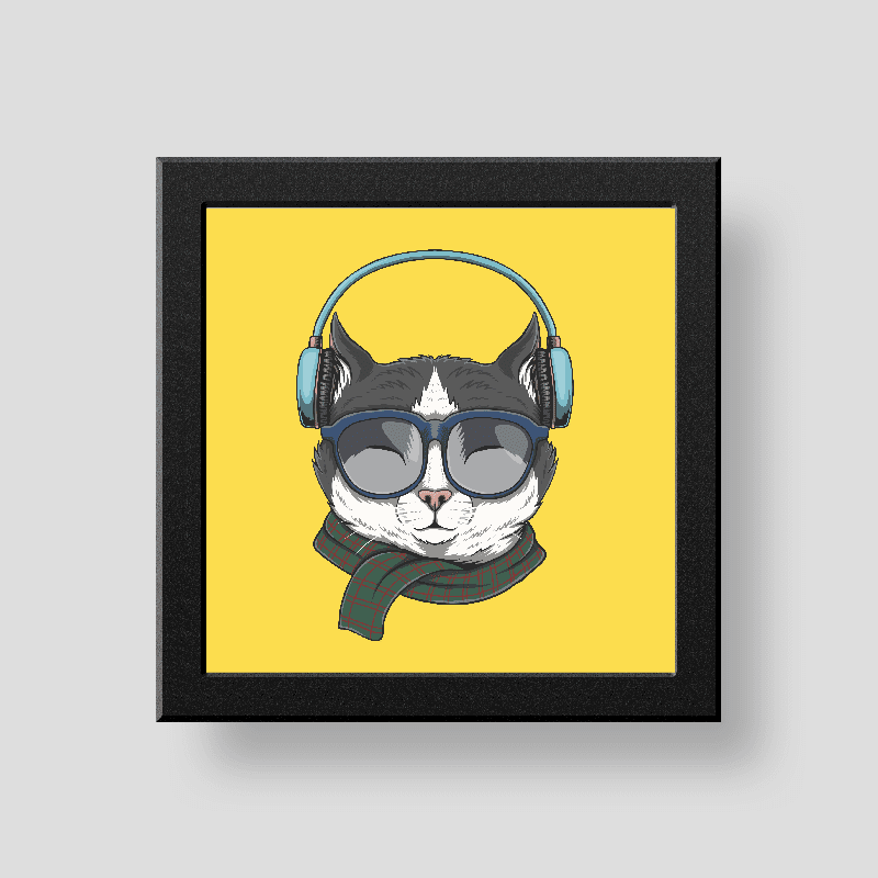 Cool cat wall/desk décor frame
