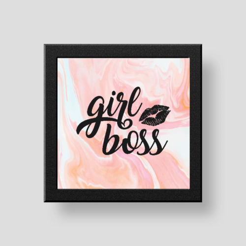 Girl boss wall/desk décor frame
