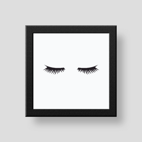 Eyelash wall/desk décor frame