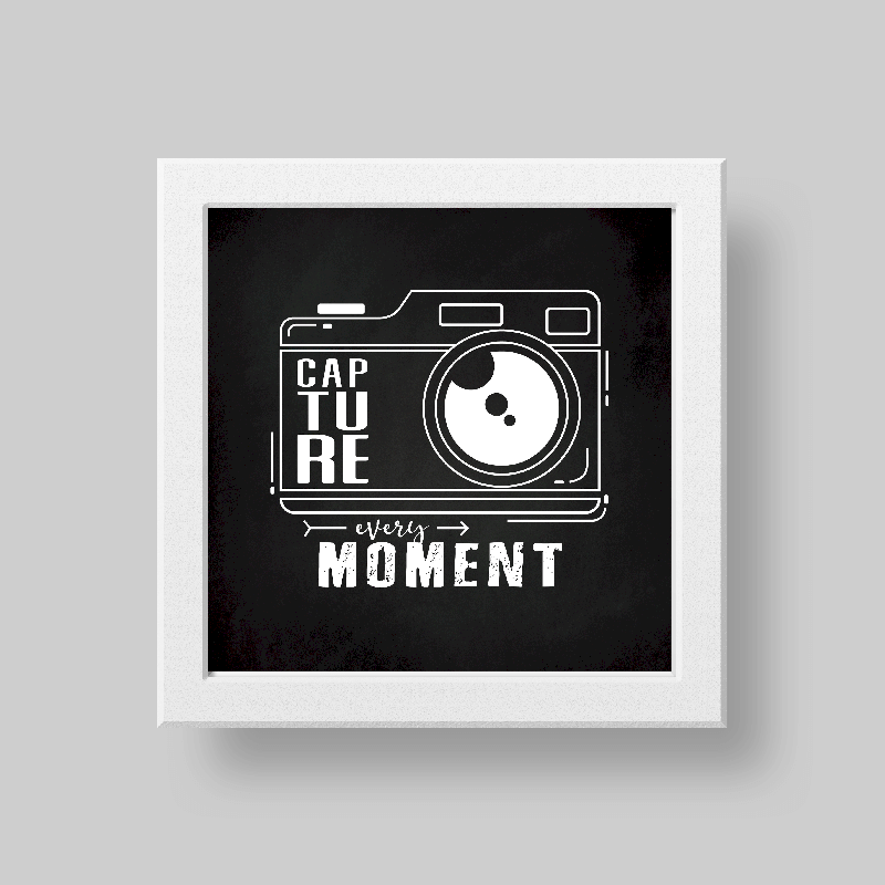 Capture every moment wall/desk décor frame white